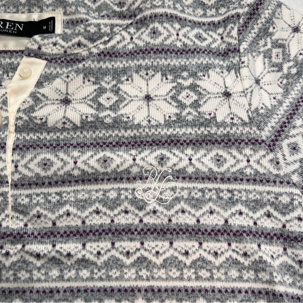 RALPH LAUREN Pajama Set Jersey Knit & Jogger Size Medium - Picture 7 of 15